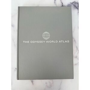 The Odyssey World Atlas hardback book 60’s vintage full color maps Universal Edi